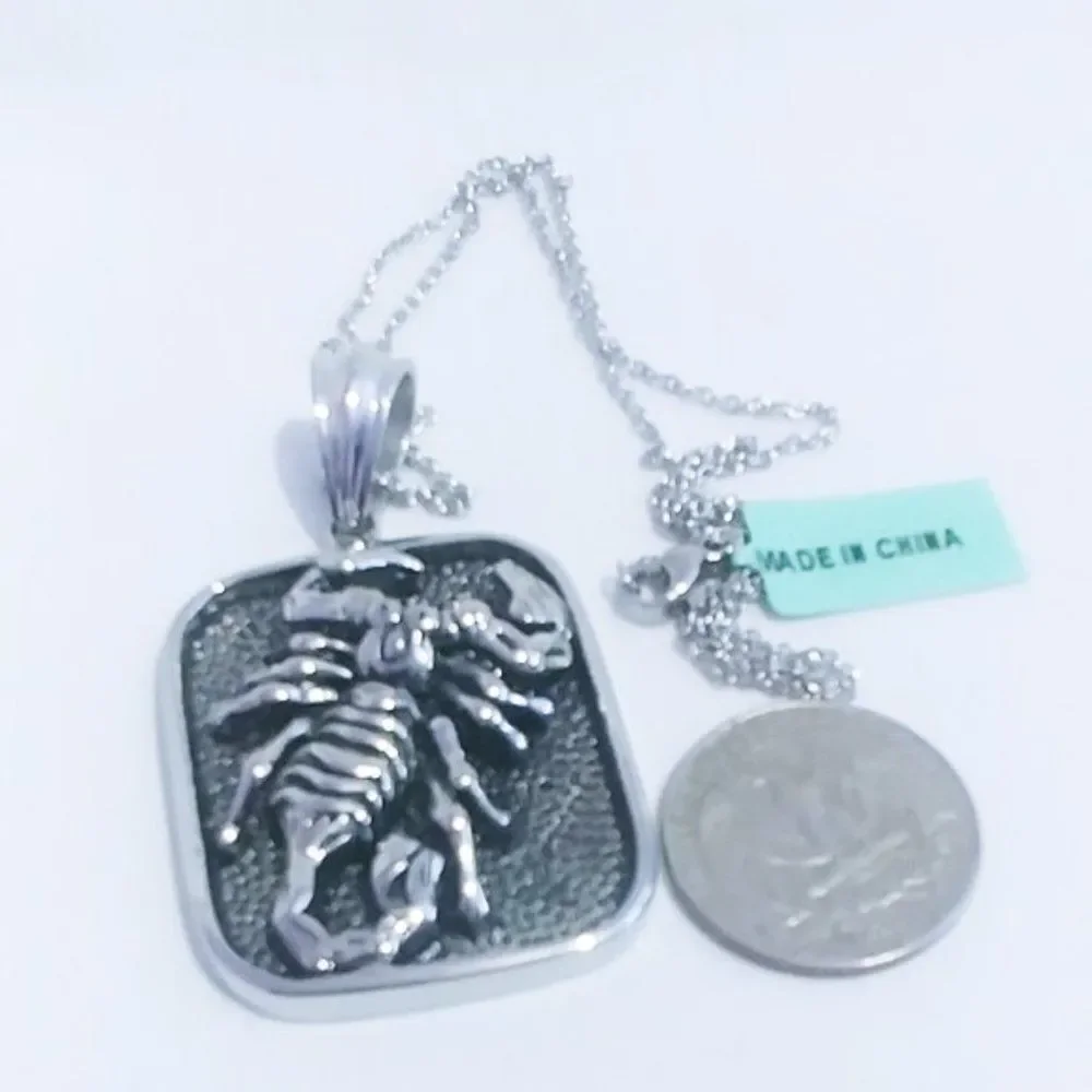 Scorpion Pendant 20 in Chain